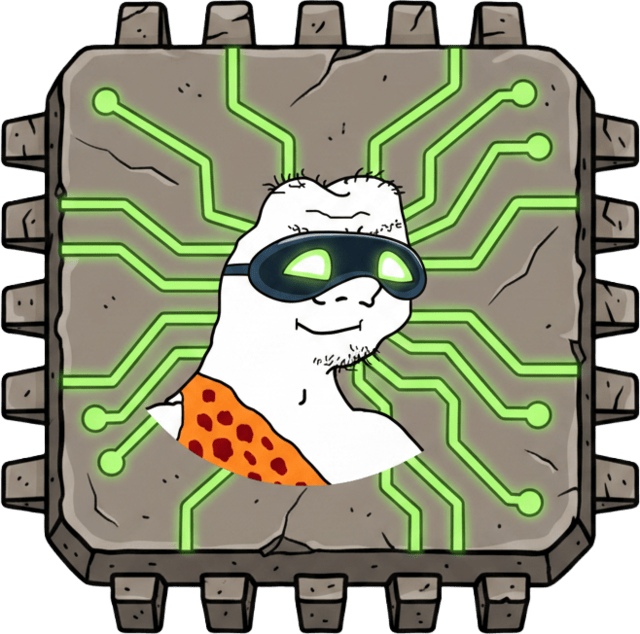 stone chip with grug face